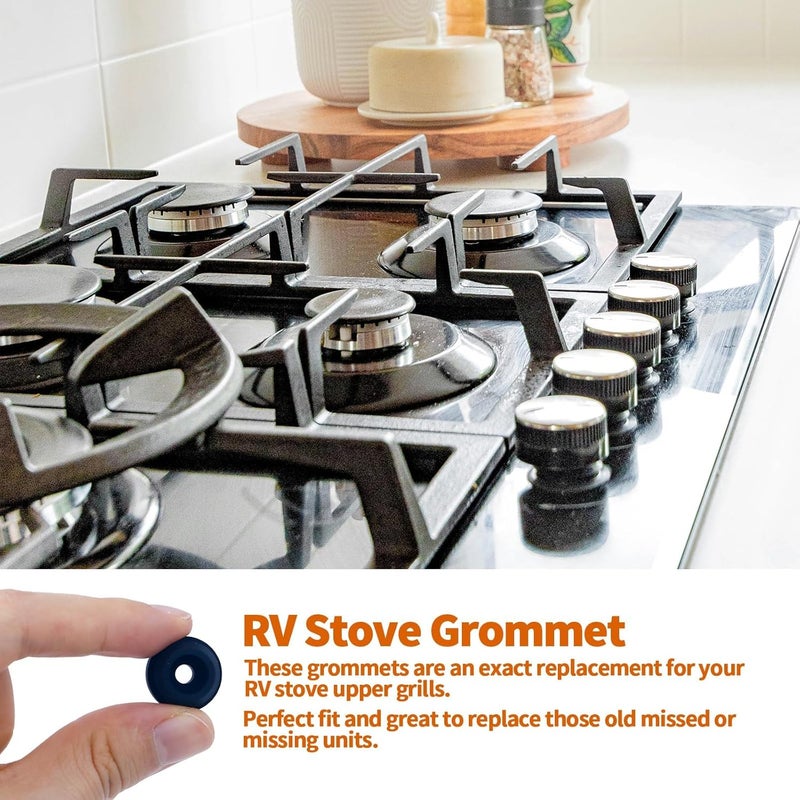 OXDFK 12 PCS RV Stove Top Grommets, Rubber RV Stove Top Grommets Kit for Magic Chef and for Atwood Stove Grates, Camper Stove Cover, for RV Camper Trailer Kitchen Use, Protect Stove from Scratches - Image 3